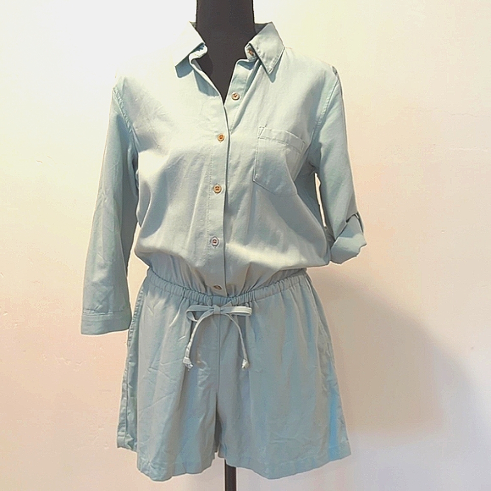 CAbi Alexa Light Blue Denim Romper Style #5107  Size S
